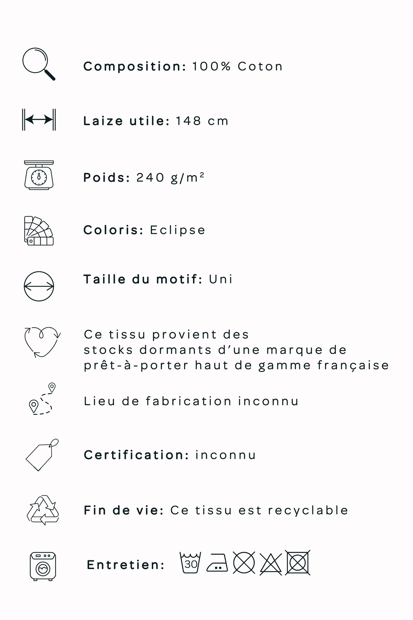 Toile de coton imperméable - Eclipse