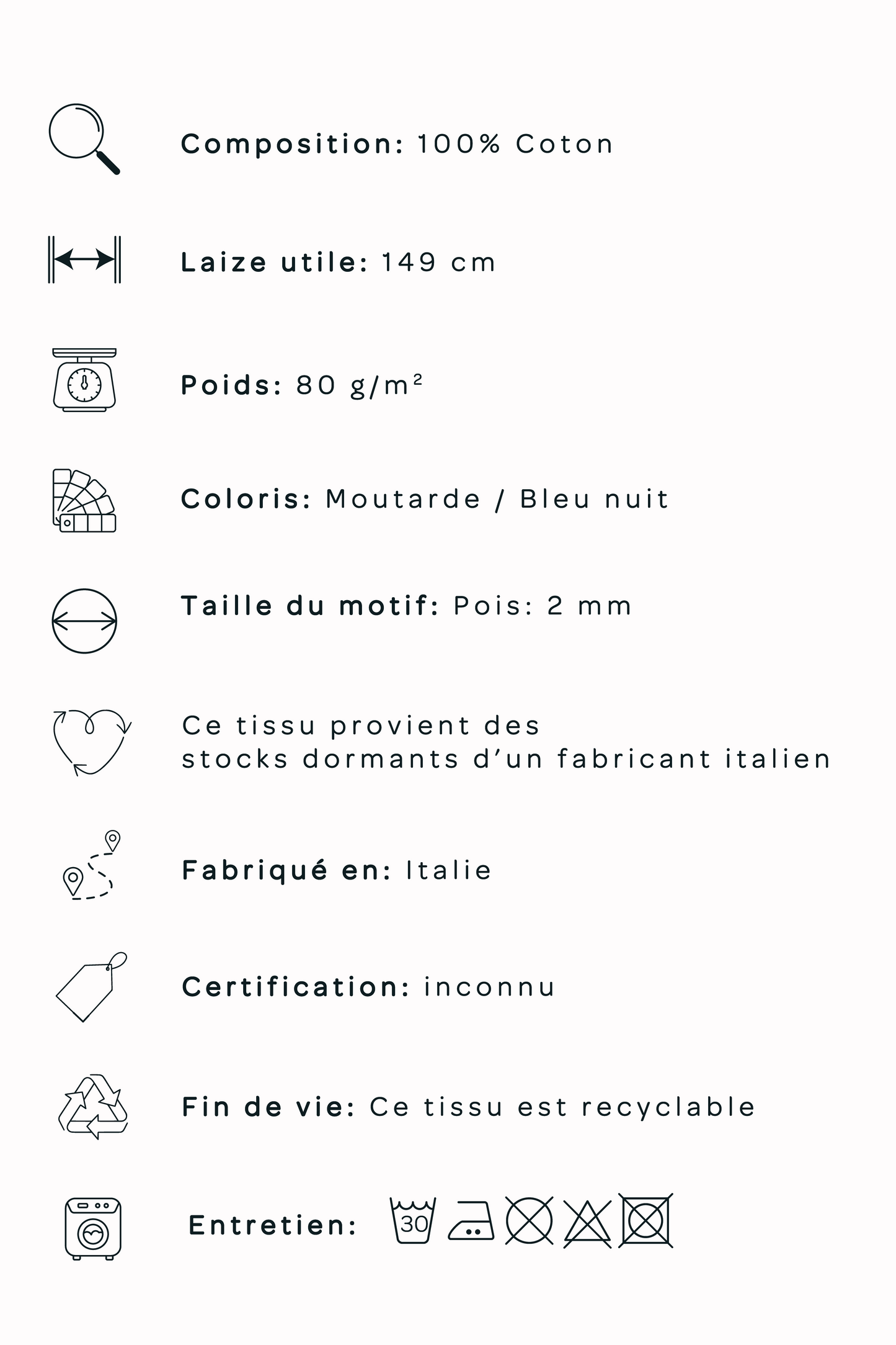 Twill de coton fin à pois - Eclipse