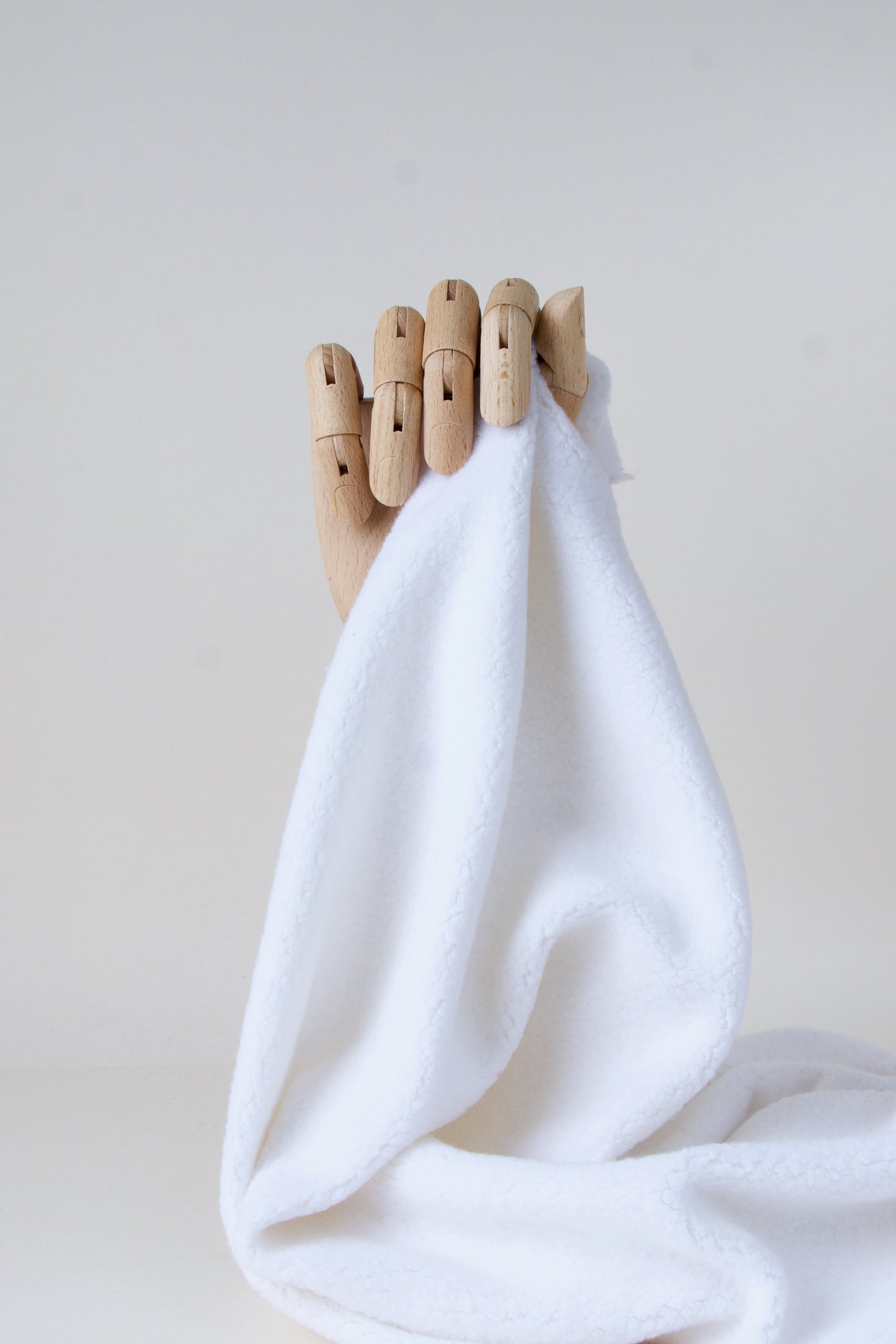 Tissu teddy coton bio - Blanc