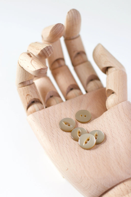 Boutons ronds vintages, en plastique ,beige, sable, crème, dune, 2 trous,  diamètre 14mm, muremure mercerie