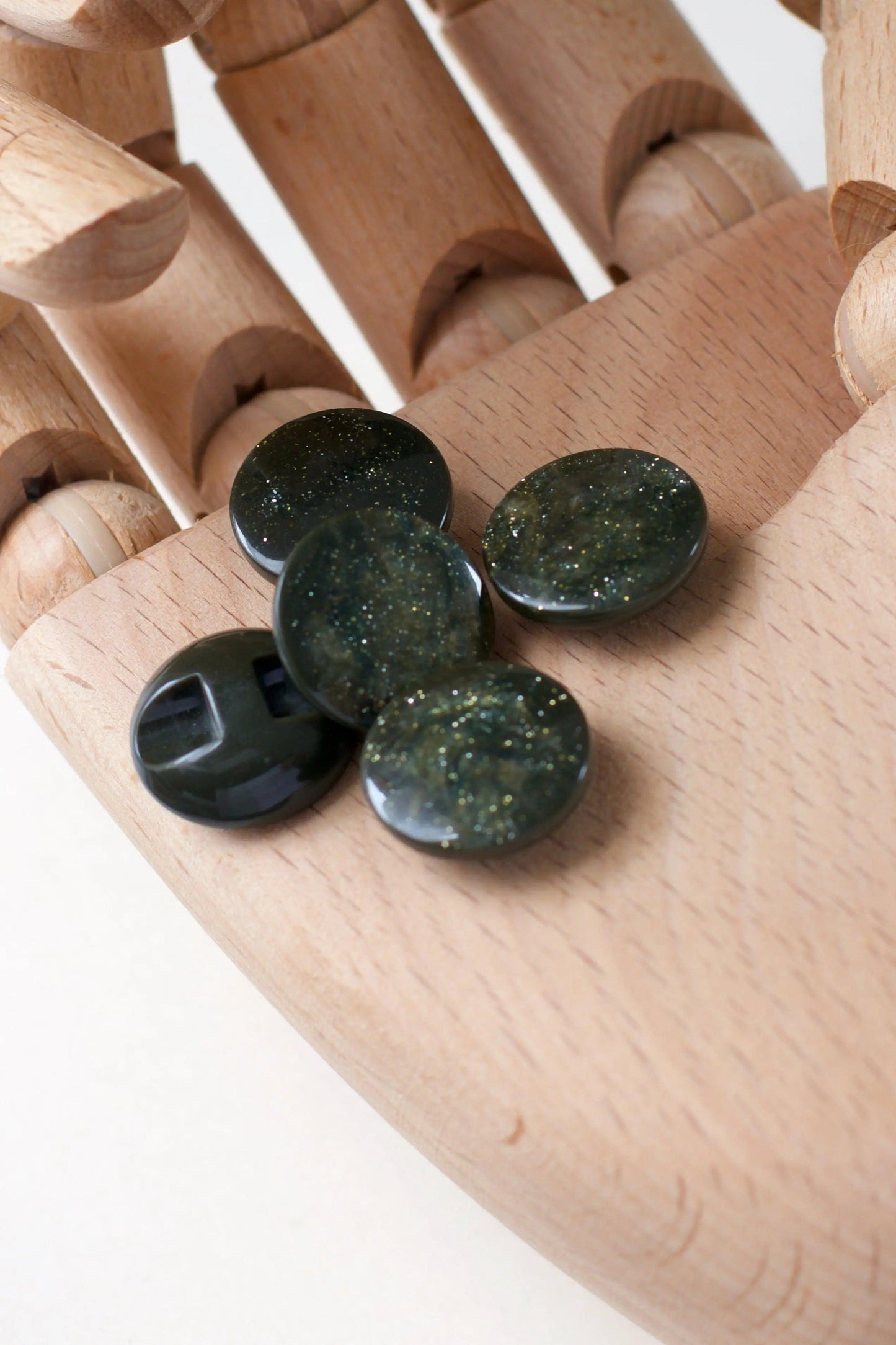 Boutons vintages 18mm - Forêt pailleté Ma boutique