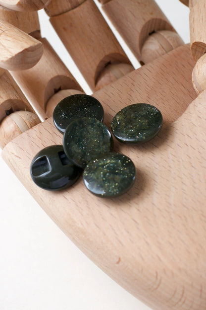 Boutons vintages 18mm - Forêt pailleté Ma boutique