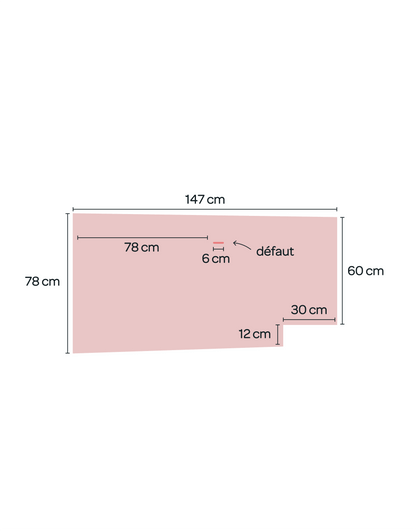 Molleton sweat - Blush / Coupon 60 x 147 cm