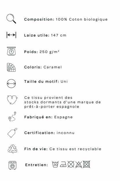 Twill de coton - Caramel