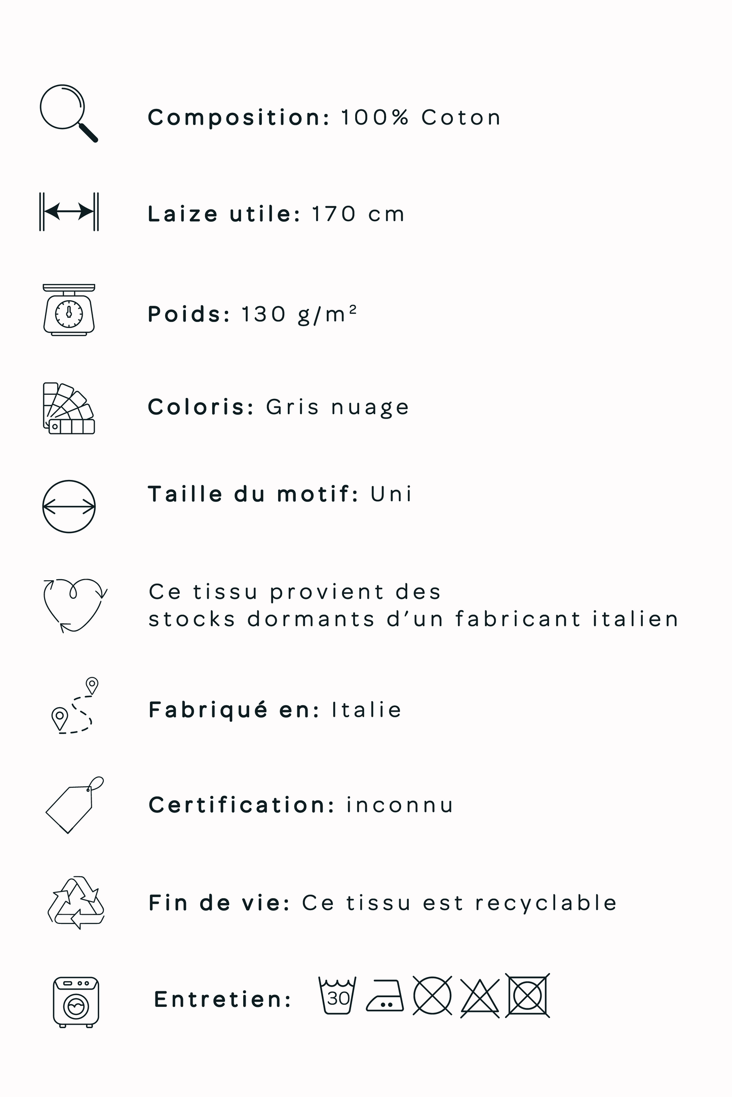 Jersey de coton - Gris nuage
