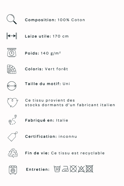 Jersey de coton - Vert forêt