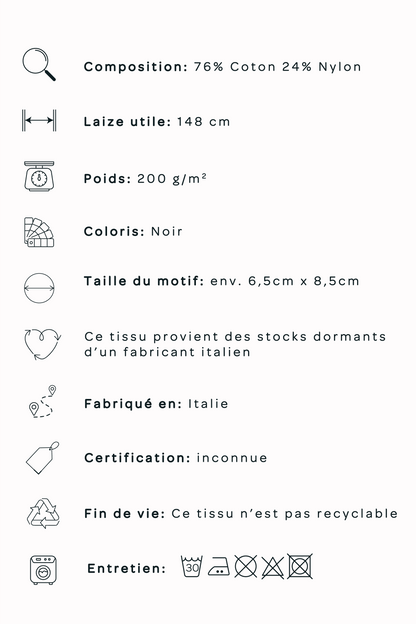 Dentelle florale - Noir