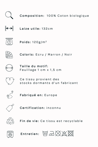 Double gaze de coton bio imprimée