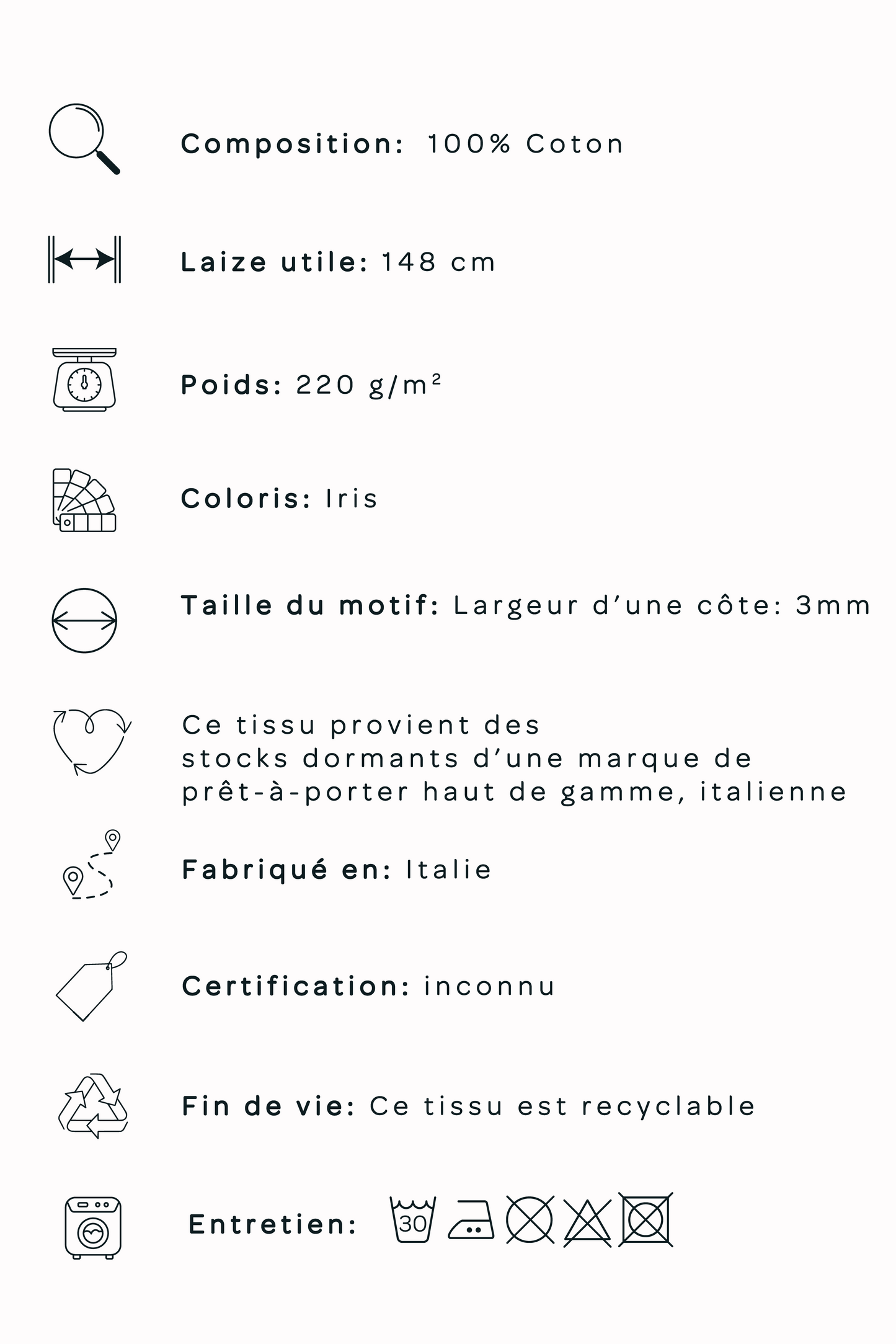 Velours côtelé - Iris