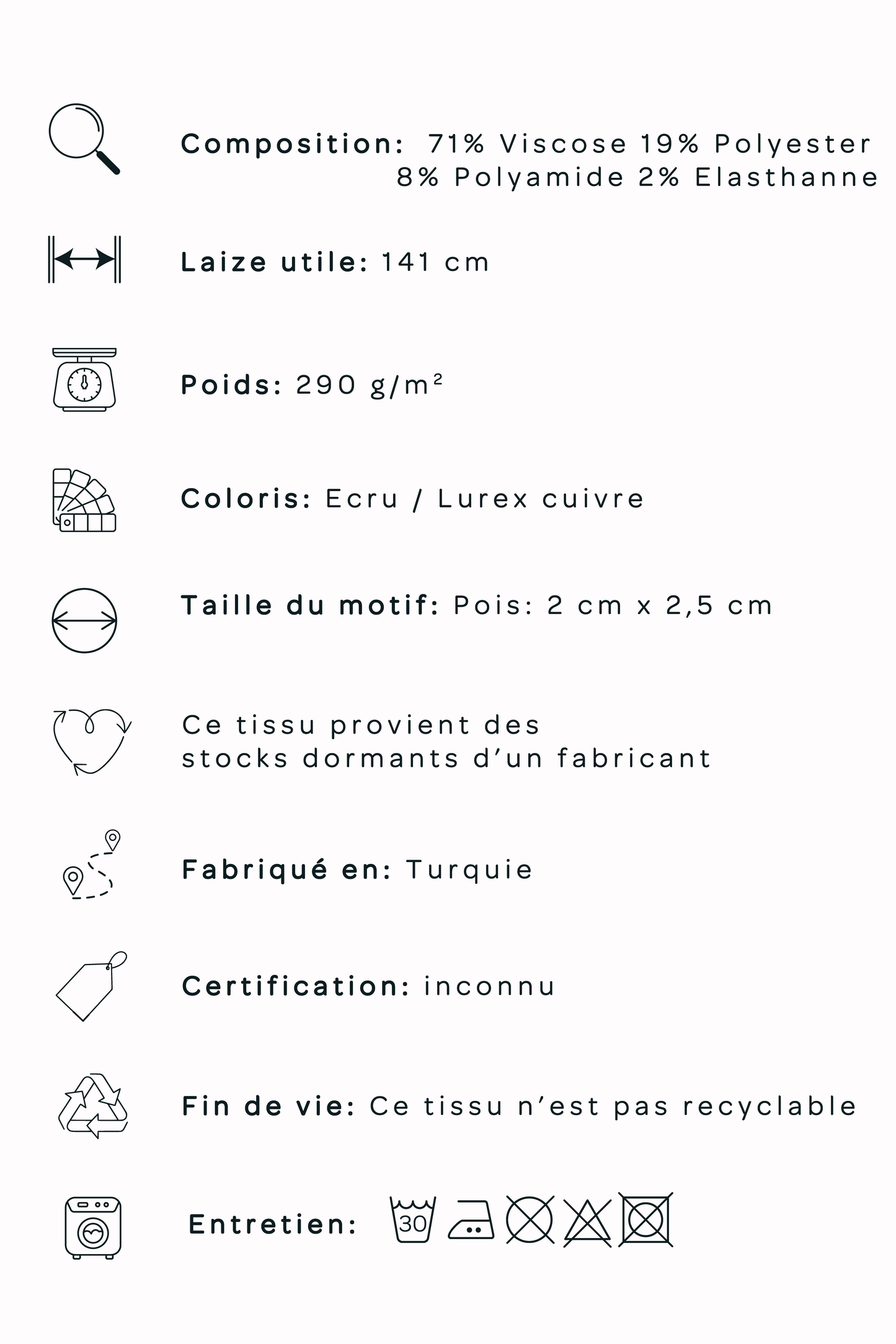 Jacquard à pois lurex