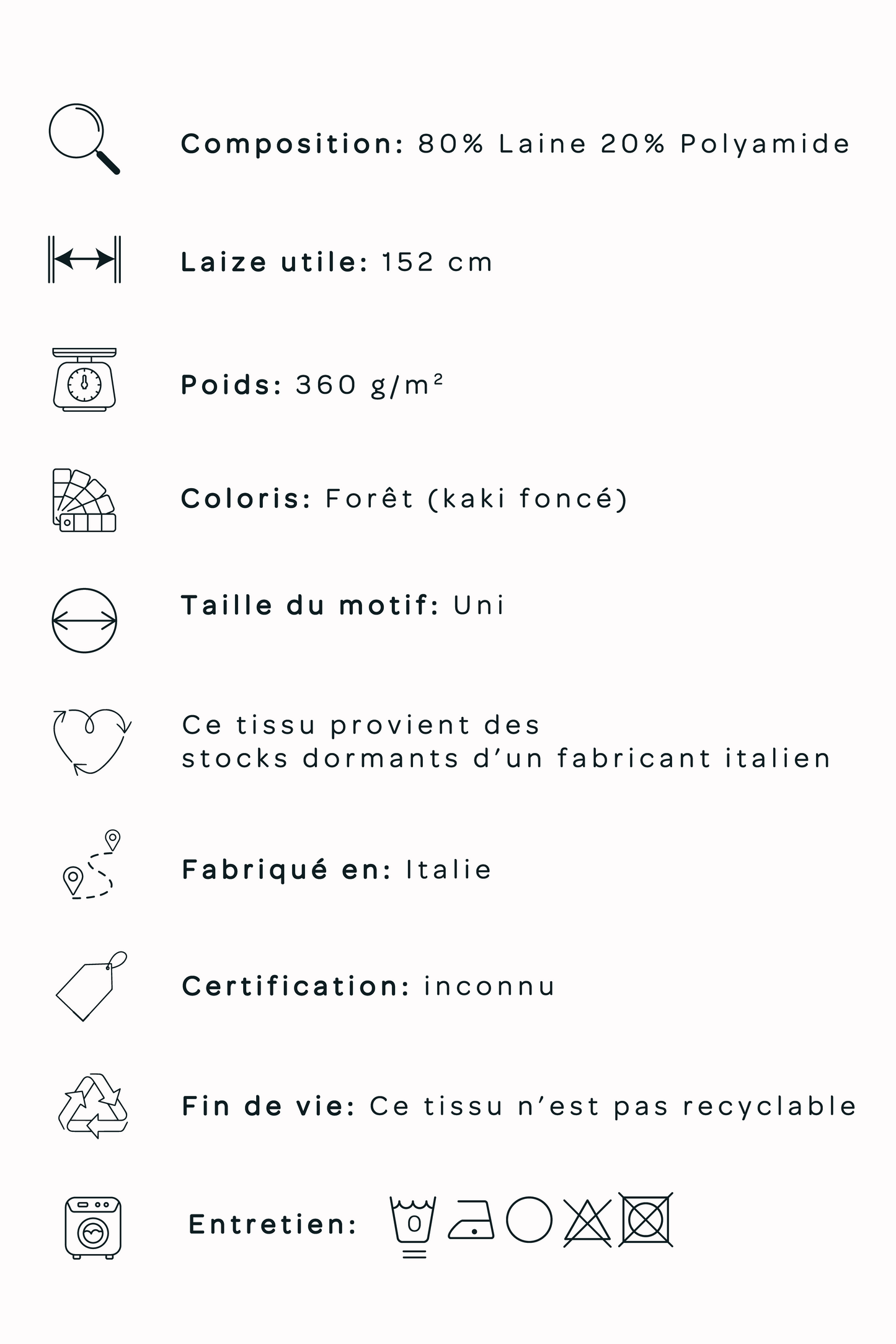 Drap de laine - Forêt