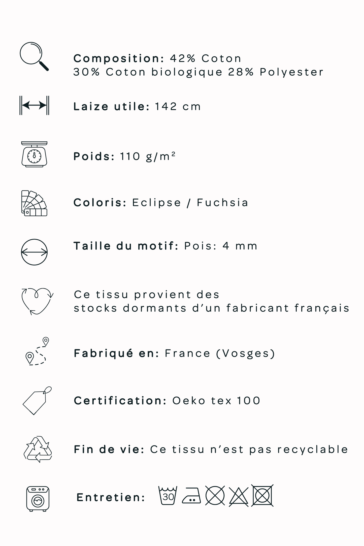 Plumetis de coton - Bicolore