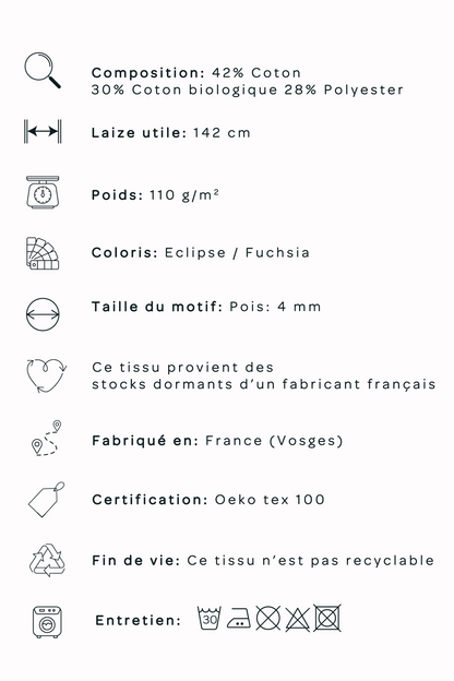 Plumetis de coton - Bicolore