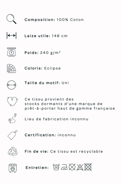 Toile de coton imperméable - Eclipse