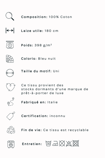 Molleton Sweat - Bleu nuit