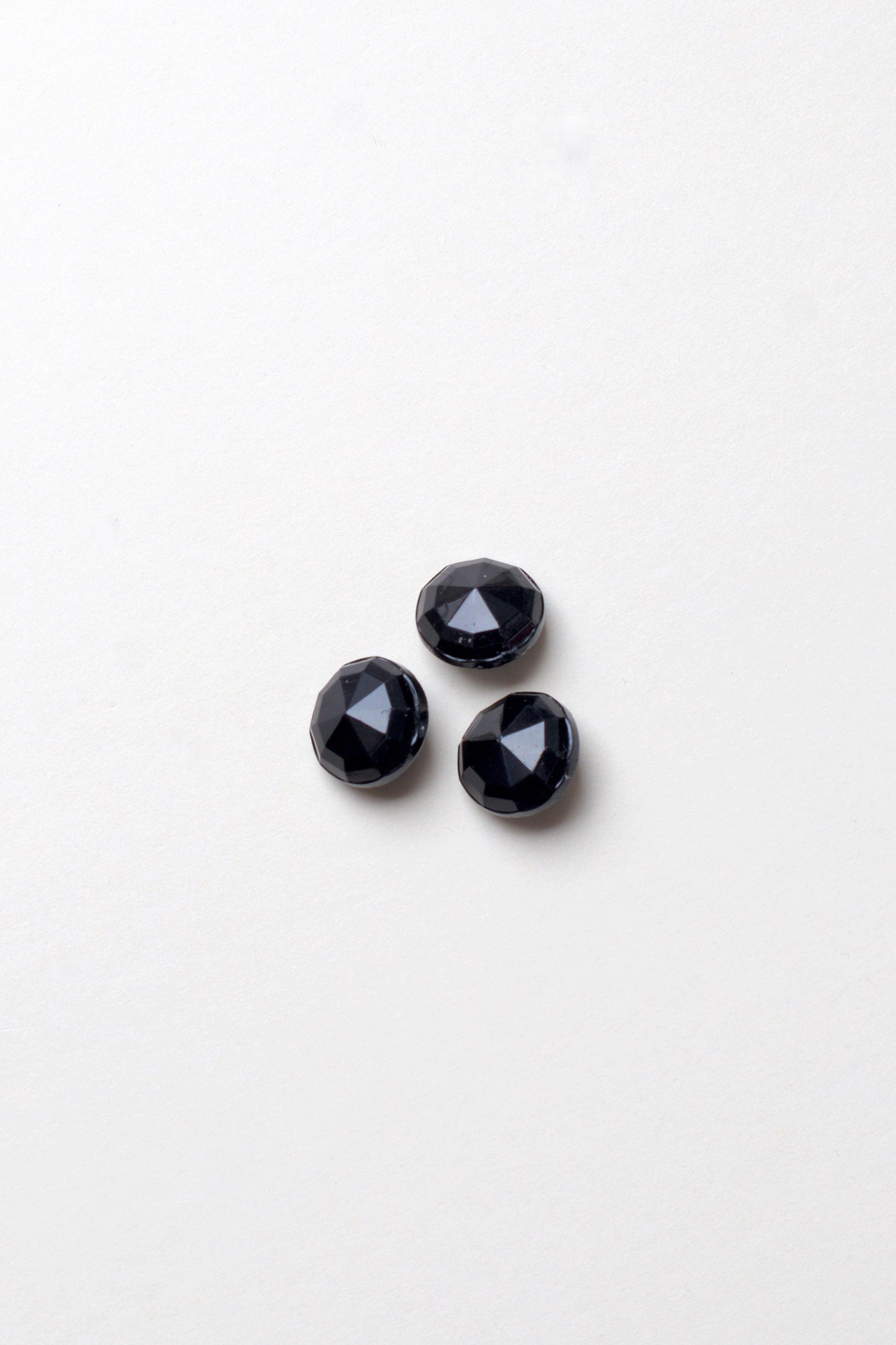 Lot de 3 boutons Ø10mm - Verre noir