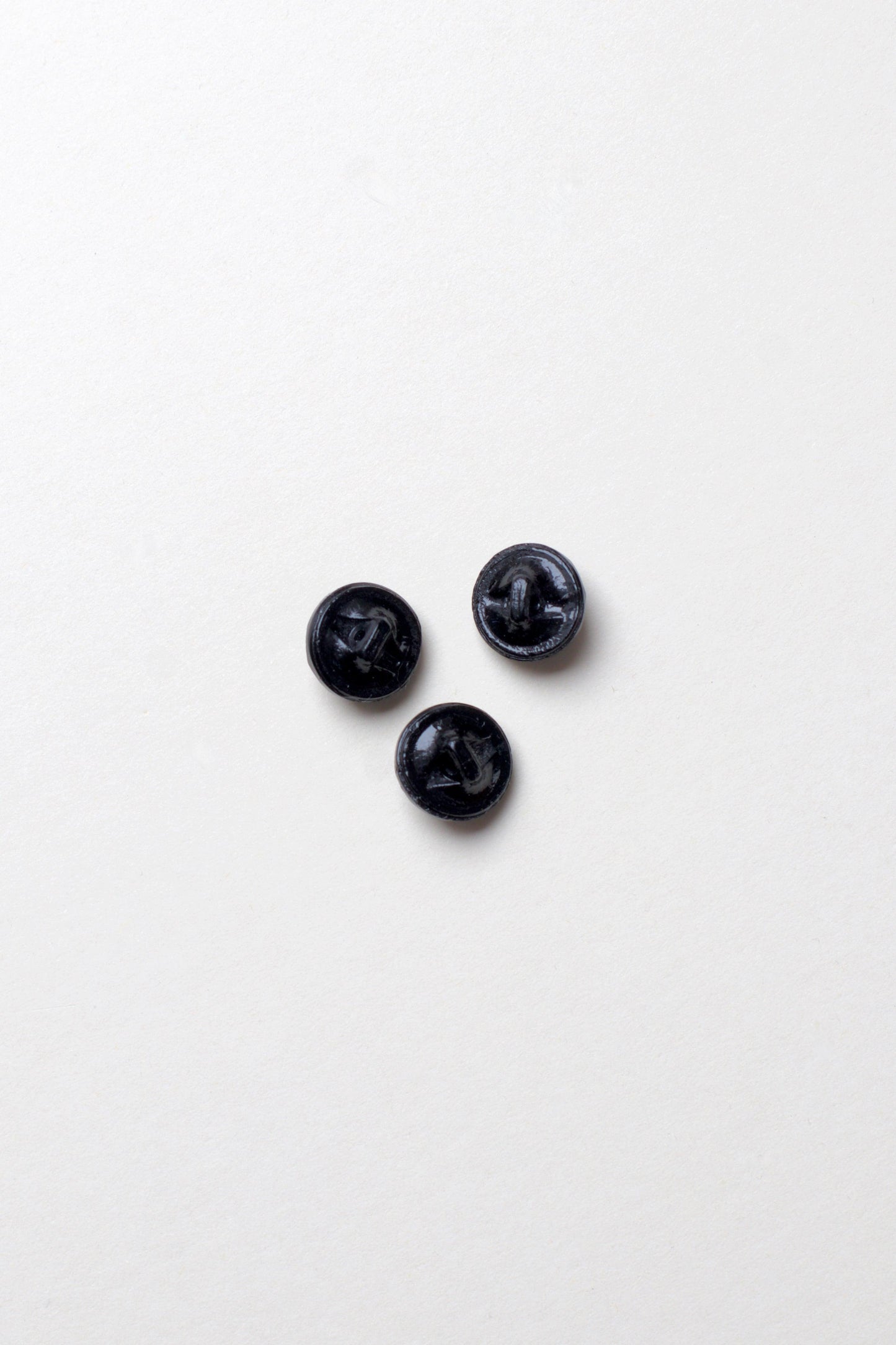 Lot de 3 boutons Ø10mm - Verre noir