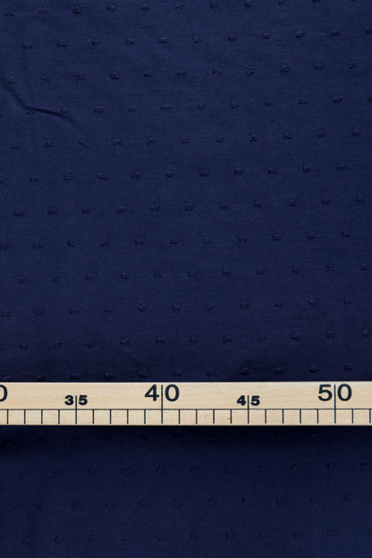 Plumetis de coton bleu nuit