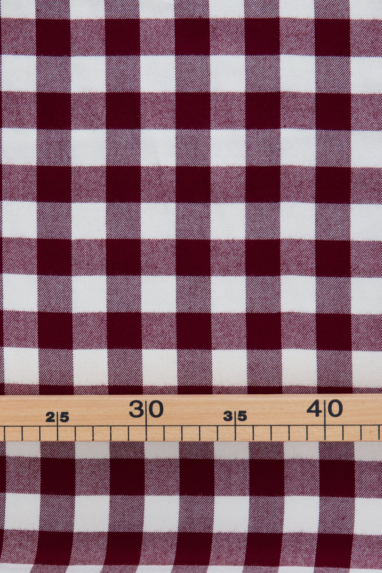 Twill de viscose gratté - Vichy Amarante