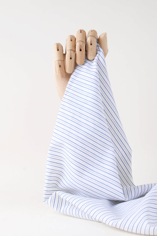 Popeline viscose/coton - Rayée lurex
