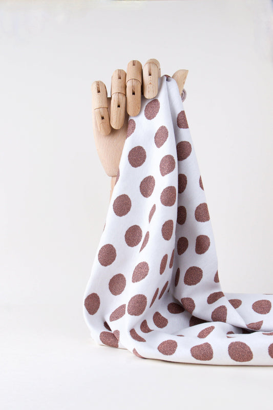 Jacquard à pois lurex