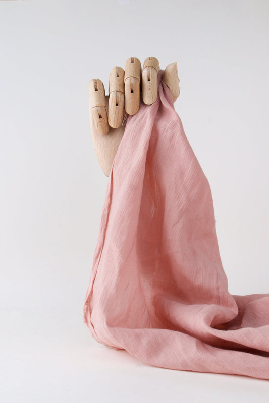 Crépon de coton Rose argile