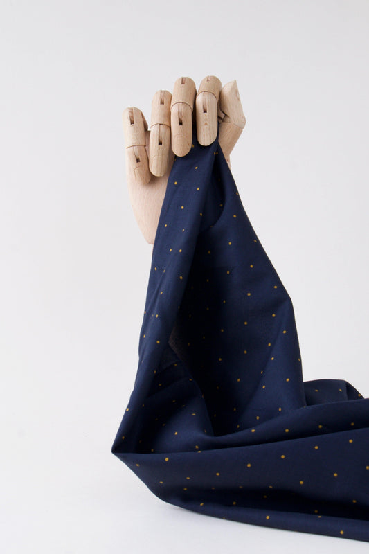Twill de coton fin à pois - Eclipse