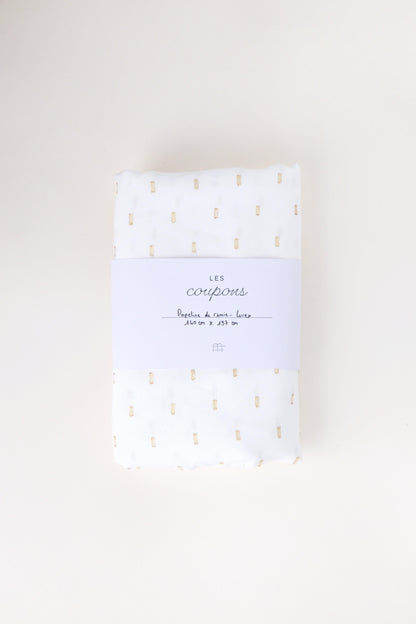 Popeline de ramie - Lurex / Coupon 140 x 137 cm