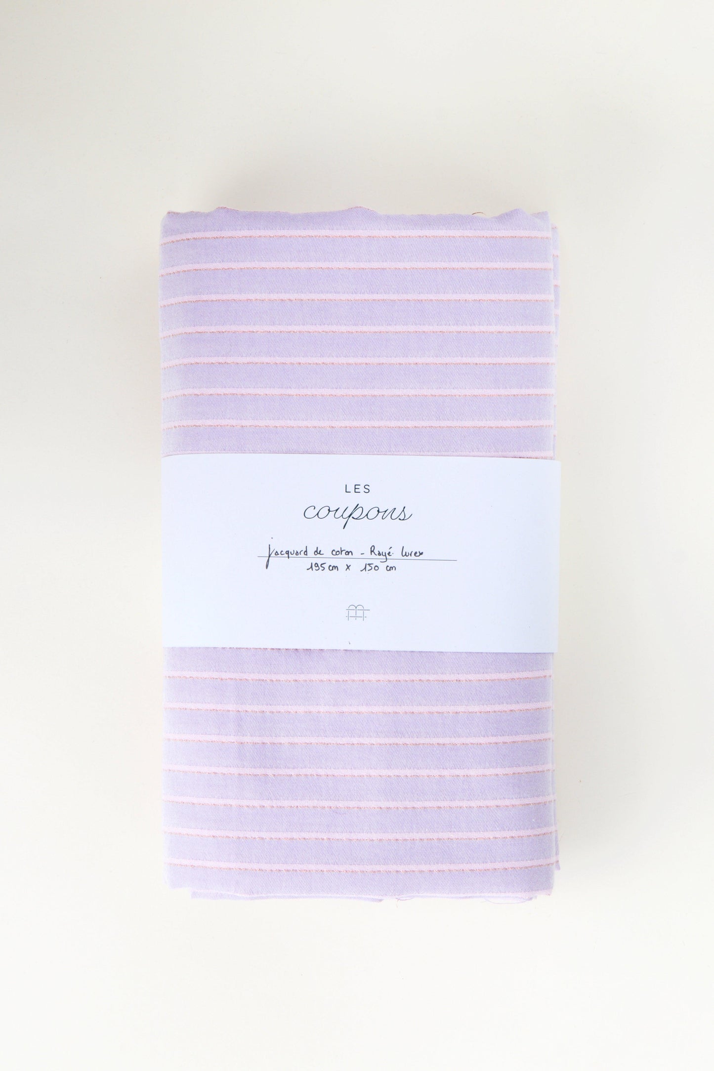 Jacquard fin coton - Rayé lurex / Coupon 195 x 150 cm