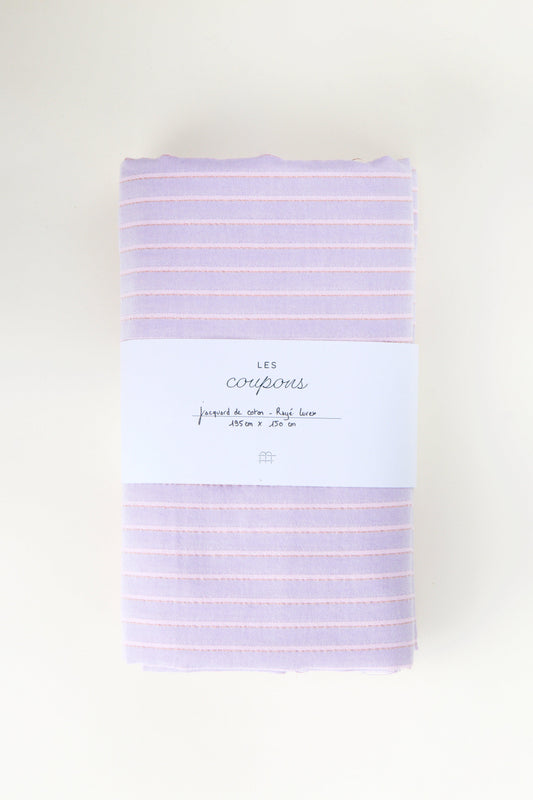 Jacquard fin coton - Rayé lurex / Coupon 195 x 150 cm