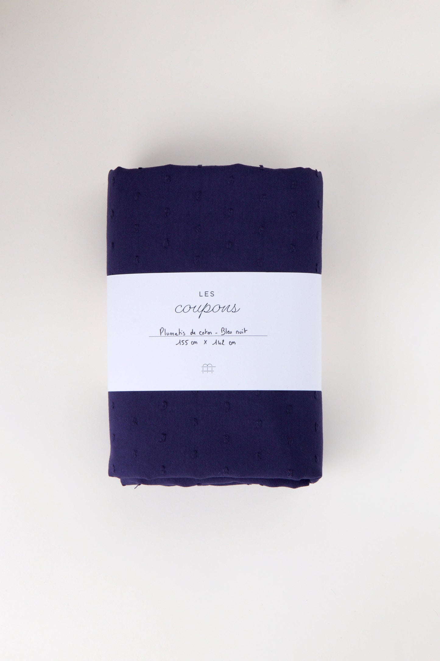 Plumetis de coton - Bleu nuit / Coupon 155 x 142 cm