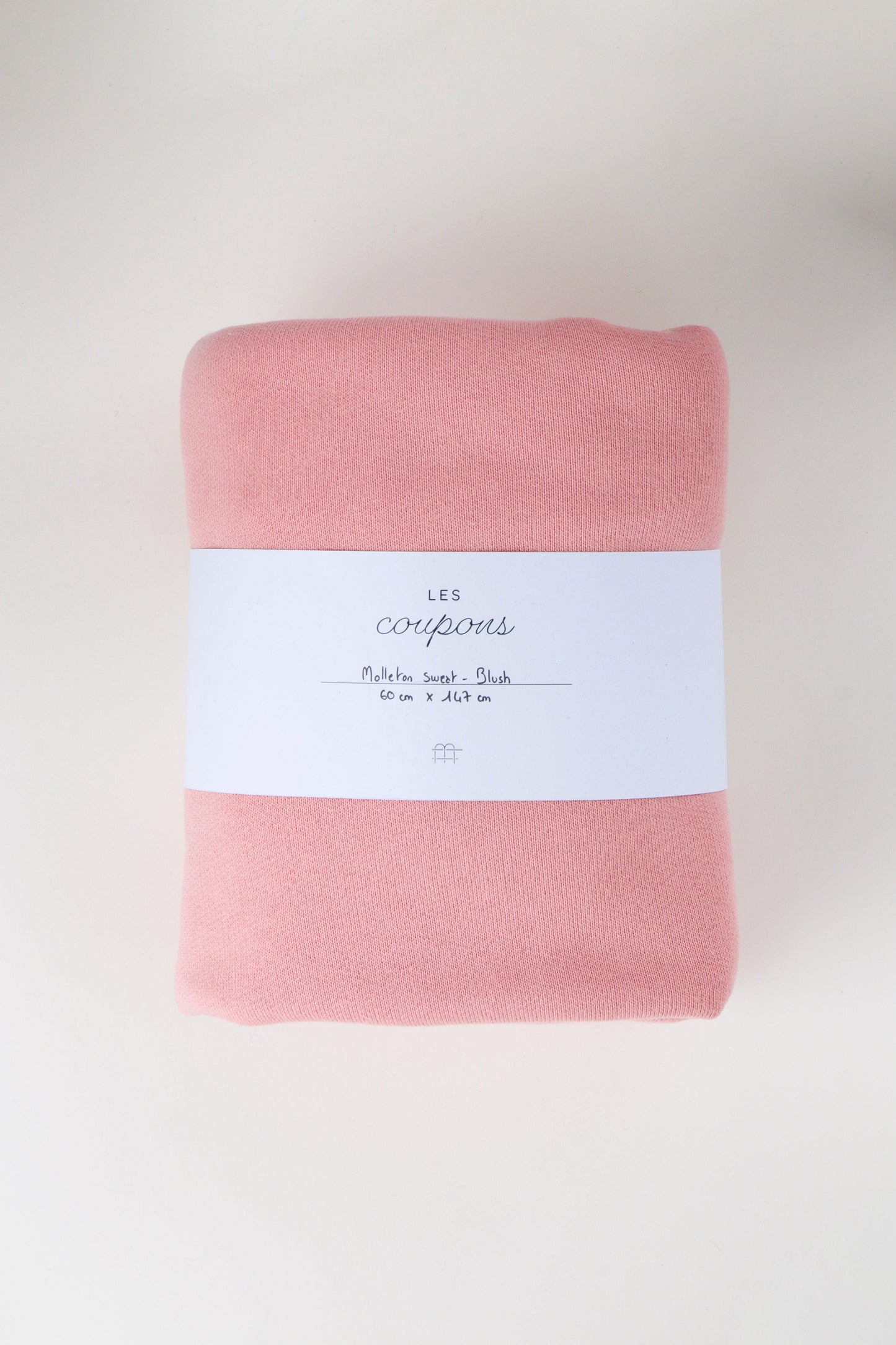 Molleton sweat - Blush / Coupon 60 x 147 cm
