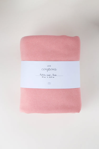 Molleton sweat - Blush / Coupon 60 x 147 cm
