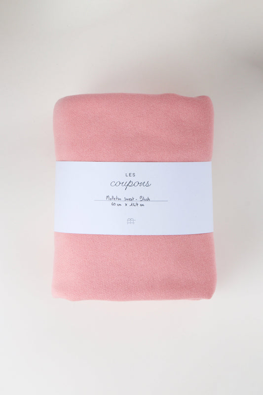 Molleton sweat - Blush / Coupon 60 x 147 cm