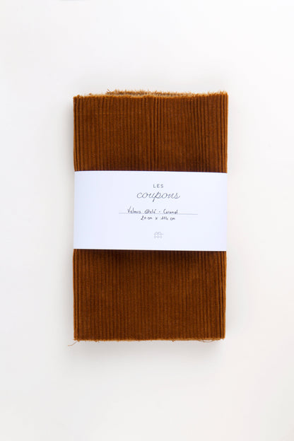 Velours côtelé - Caramel / Coupon 20 x 114 cm