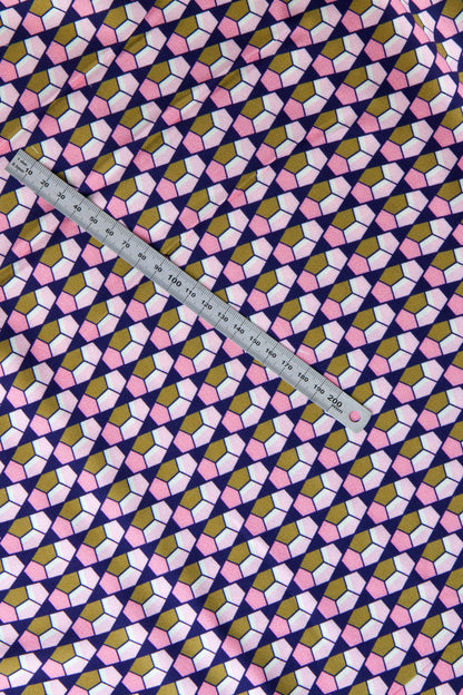 Crêpe de viscose géométrique / Coupon 70 x 144 cm