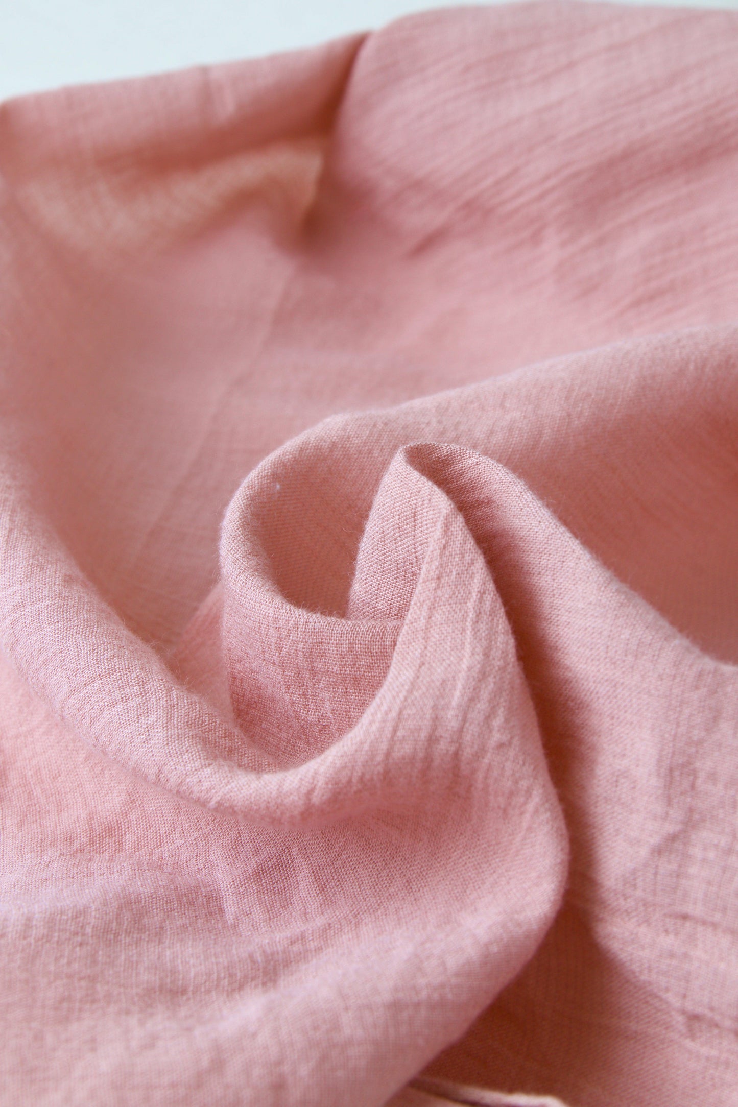 Crépon de coton Rose argile