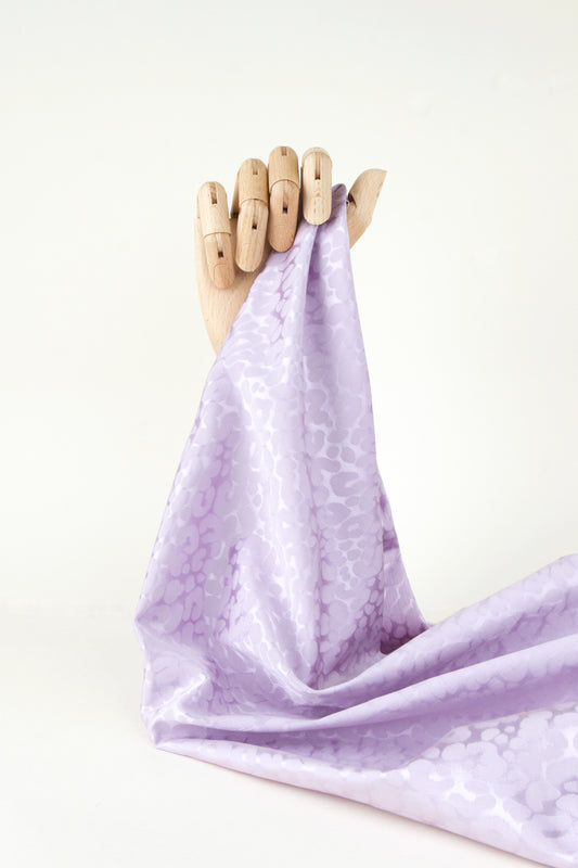 Jacquard de viscose - Léopard lilas