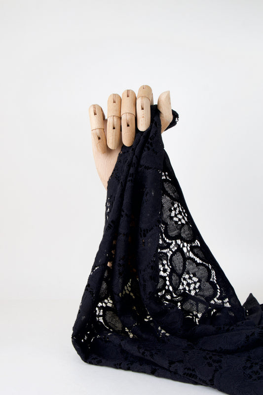 Dentelle florale - Noir