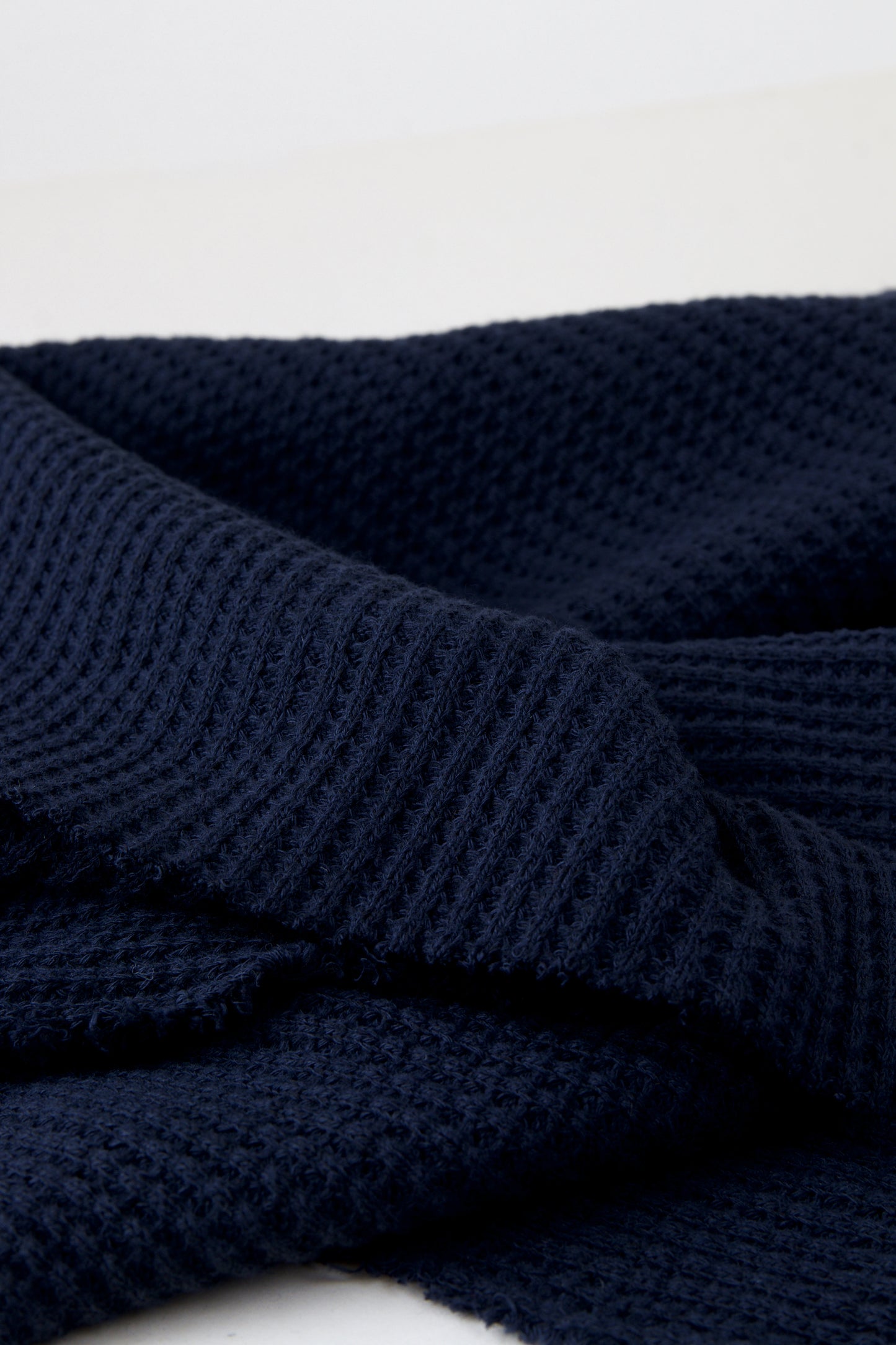 Maille épaisse texturée - Bleu éclipse