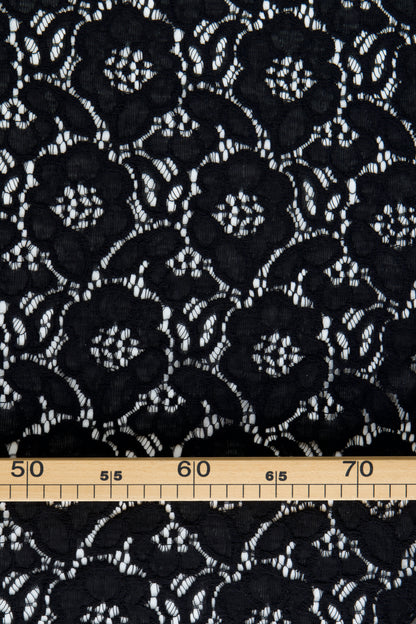 Dentelle florale - Noir