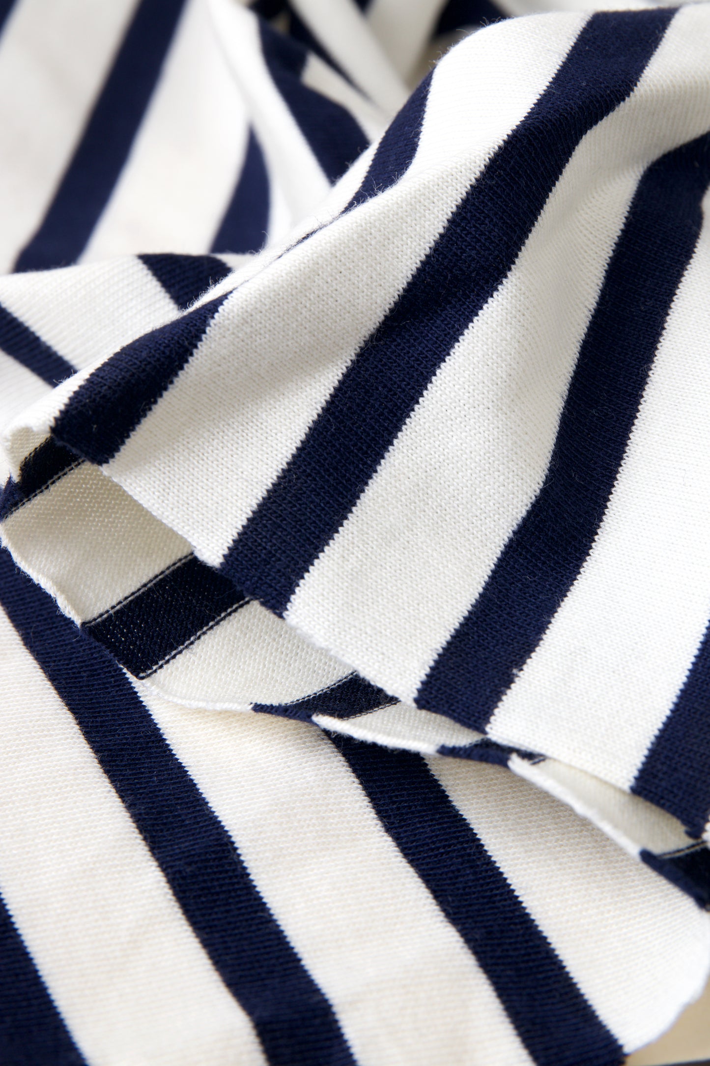 Jersey de coton marinière - Ecru / bleu nuit