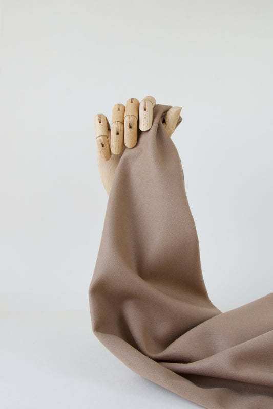 Drap de laine - marron glacé