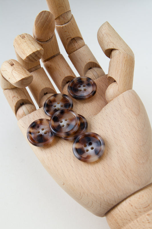 Boutons vintage ronds 22mm - imitation corne