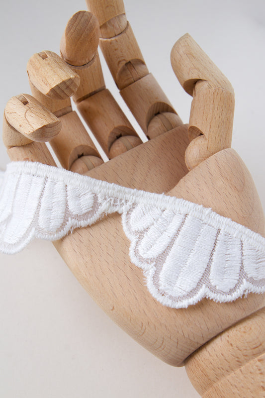 Dentelle vintage "coquillage" 40mm - Écru