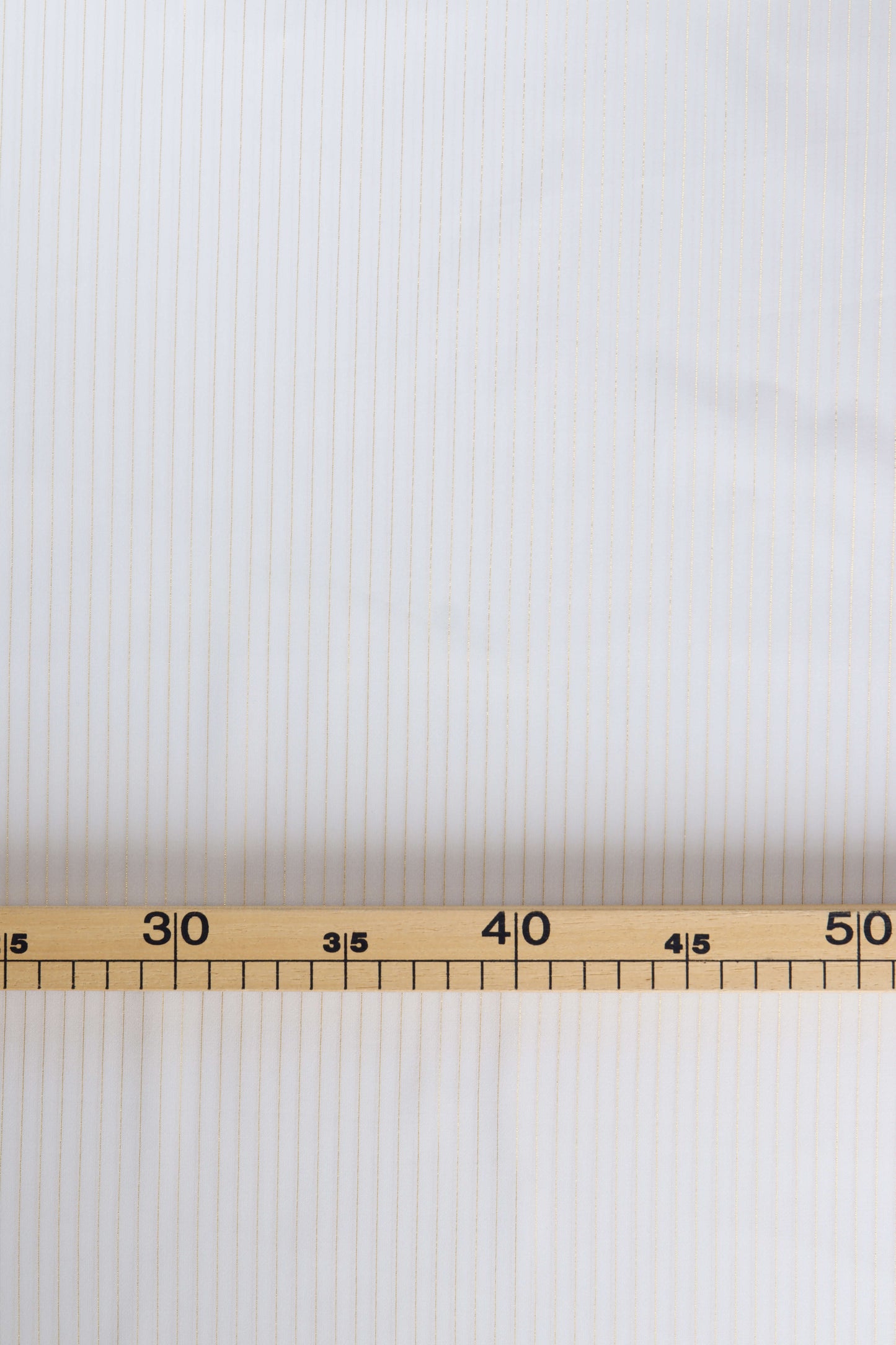 Popeline de viscose à rayures dorées - Écru