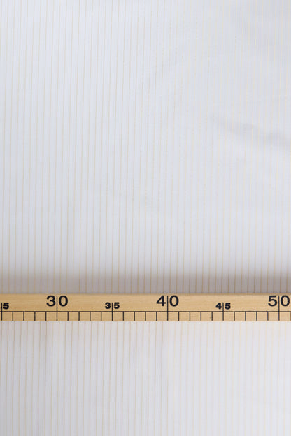 Popeline de viscose à rayures dorées - Écru