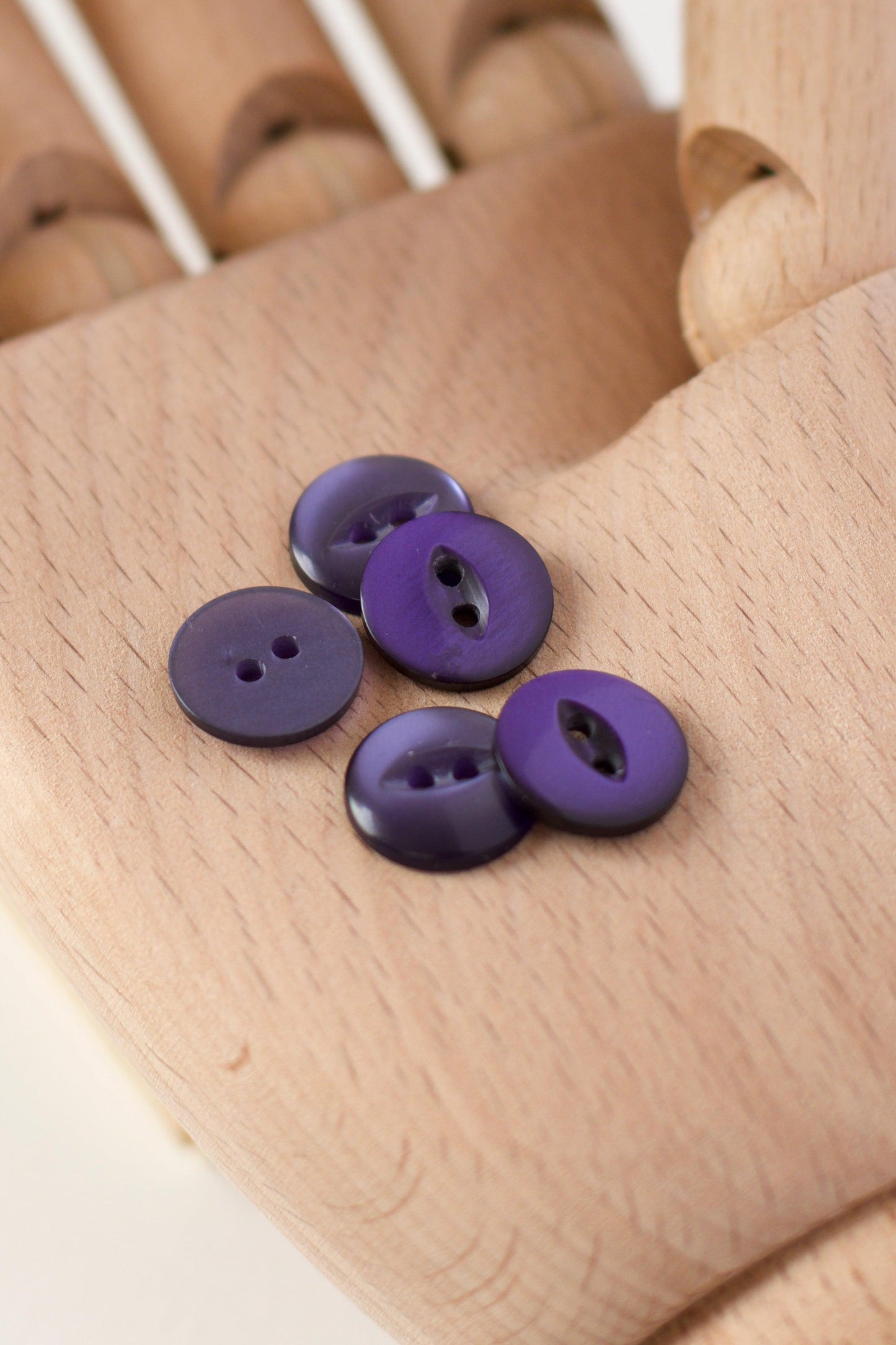 Boutons vintages 14 mm - Violet