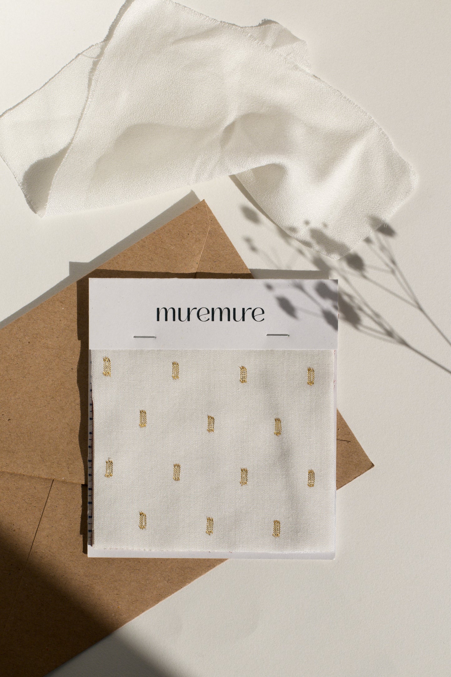 Toile de lin/coton à carreaux - Blanc et Corail