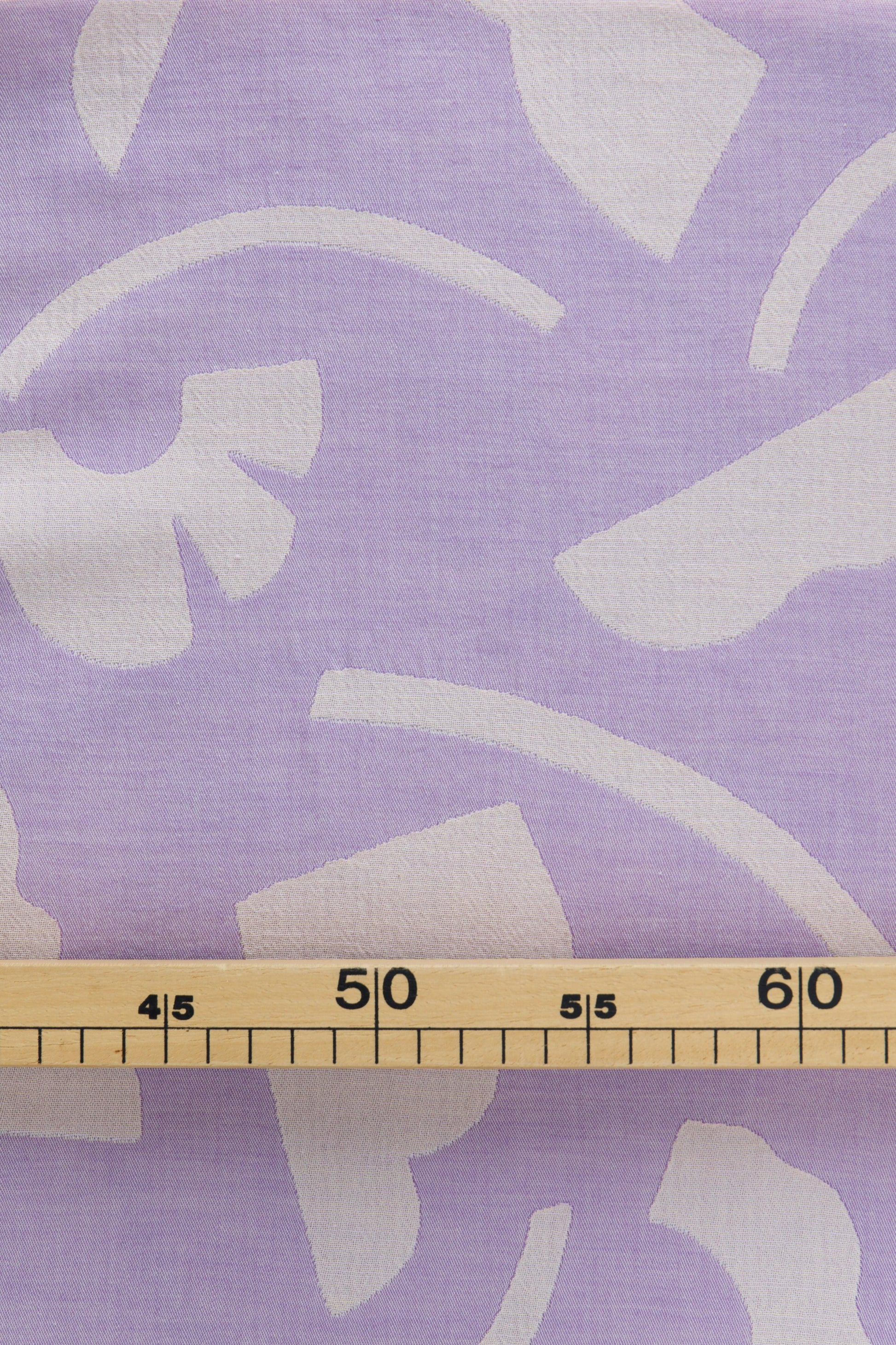 jacquard de coton bio, motif géométrique, fluide et léger, couleur violet mauve et rose clair